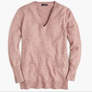 J.Crew V-neck Front-Pocket Tunic Sweater